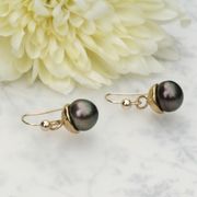 Gold Collection- 9ct Yellow Gold and Fresh Water Pearl Acorn Earrings £148