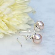 Hedgerow- Silver and Freah Water Pearl Acorn Earrings £50