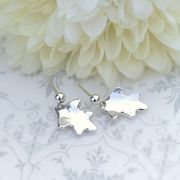 Gold Collection - 9cy White Gold Oak Leaf Earrings £169