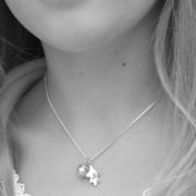 Gold Collection -9ct White Gold and Fresh Water Pearl Oak Leaf and Acorn Necklace £275