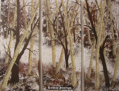 Birch Trees in Brown