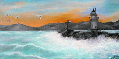 Sunrise on lighthouse