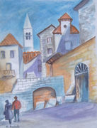 Spanish village scene