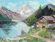 Swiss house by the lake
