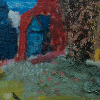 The bird that lives in the blue shed