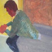 Seated Figure Watching Boxing