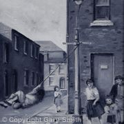 swings and lamp posts