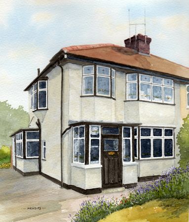 John Lennon's Childhood Home as it looked at the time