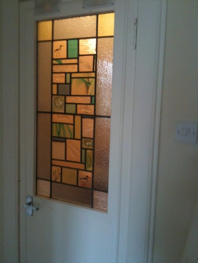 Glass door panel 
