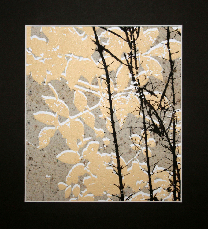 Screen print on hand-made paper