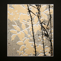Screen print on hand-made paper