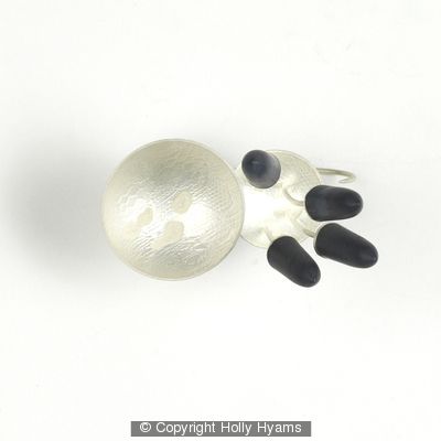 deep purple double pin ring
