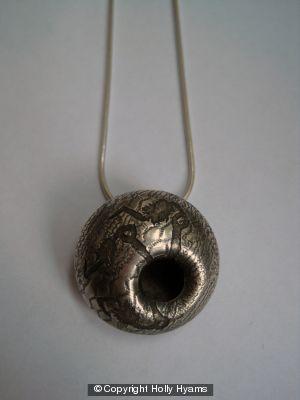 oxidised silver pendant