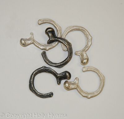 silver and oxidised silver cuttlefish rings