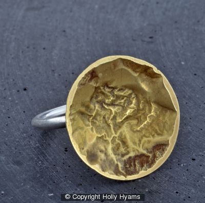 earth from air brass and silver dish ring