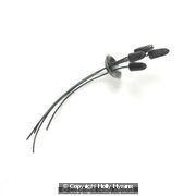 deep purple and oxidised silver pin