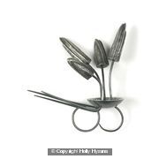 oxidised silver double pin ring