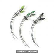 lime, green and deep purple oxidised silver pins