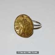 earth from air brass and silver dish ring