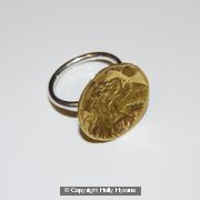 earth from air brass and silver dish ring