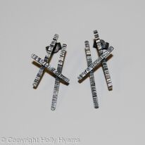 black lines earrings