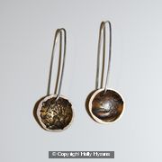 earth from air brass and silver dish earrings (small)