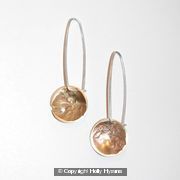 earth from air brass and silver dish earrings (small)