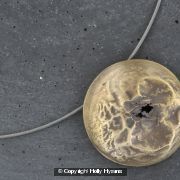 earth from air brass and silver dome earrings