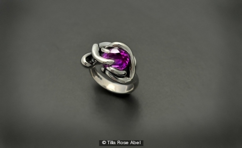 Created Alexandrite and Sterling Silver Thorn in My Pride ring