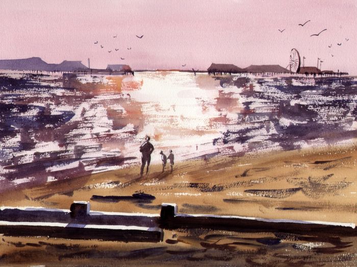 Eveninglight over the prom