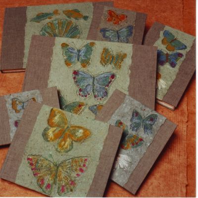 sketchbooks with butterflies