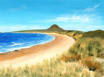 Yellowcraigs Beach, North Berwick Law