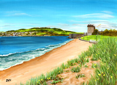 Castle and Sand Dunes, Broughty Ferry