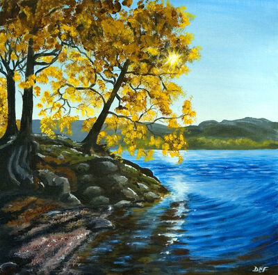 Three oaks by the loch