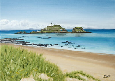 Fidra from Yellowcraigs Beach
