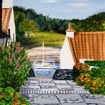 Nasturtiums by the path, Cramond