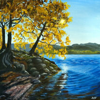 Three oaks by the loch