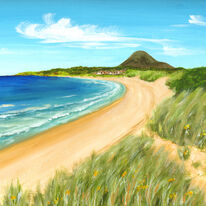 North Berwick Law from Yellowcraigs Beach