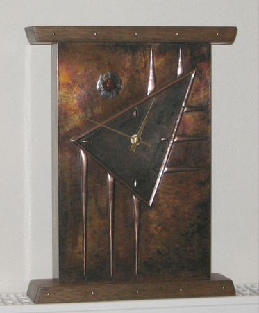 copper mantel clock (MC 6 )