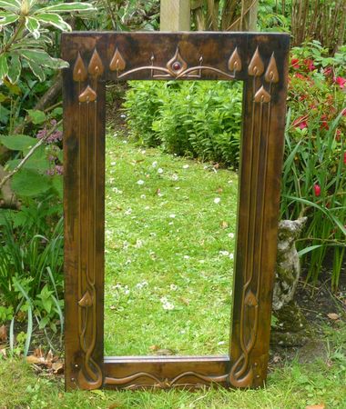 Arts & Crafts copper mirror ( ACM 2 )
