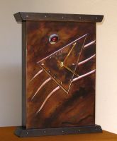 copper mantel clock