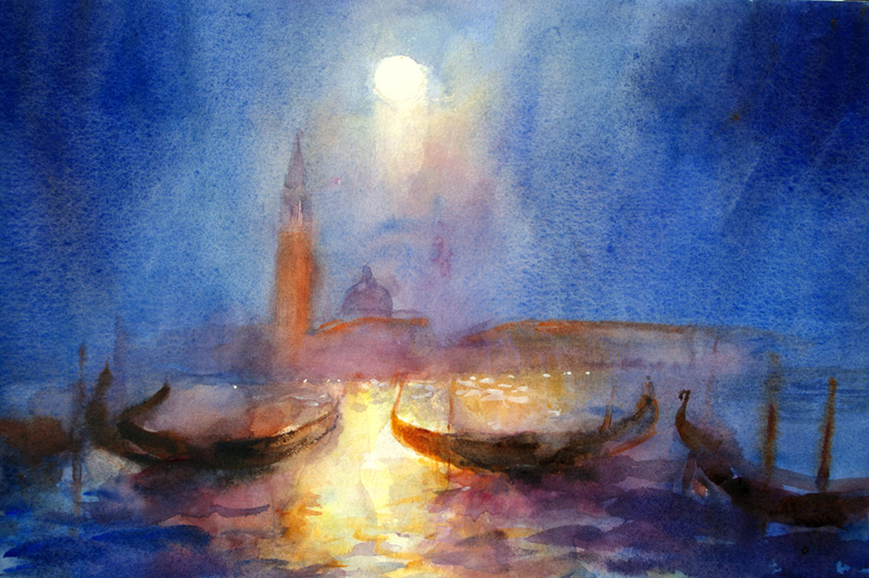 San Giorgio by moonlight