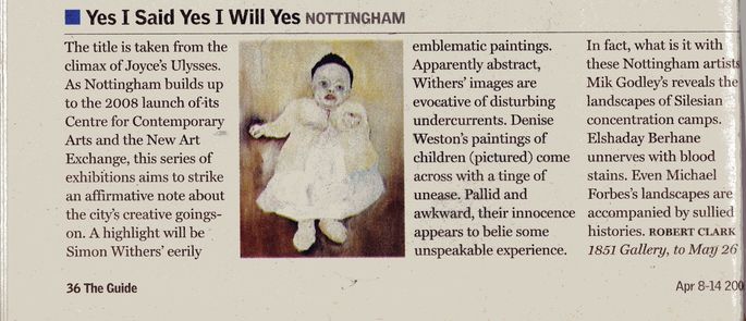 Exhibitions Preview, The Guide, The Guardian UK 2006