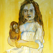 Girl with monkey