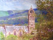 PEEBLES - Old Parish Church view from Frankscroft