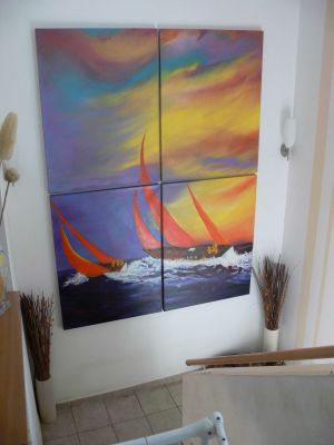 Sailing at sunset