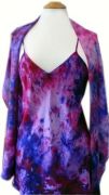 Mulberry  blueberry burst camisole with scarf
