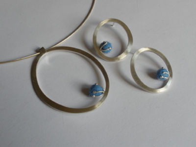 Oval Bud Pendant and Studs