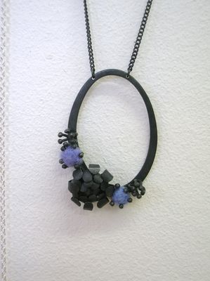 Oxidized Cluster Bud Pendant