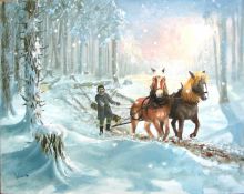 logging with horses